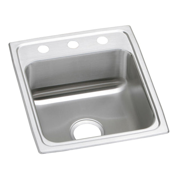 Elkay PSR17203 Celebrity Stainless Steel 17" x 20" x 7-1/8", Single Bowl Top Mount Kitchen Sink