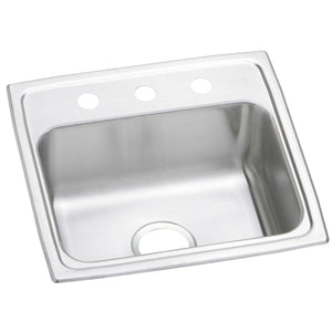 Elkay PSR19181 Celebrity Stainless Steel 19" x 18" x 7-1/8", Single Bowl Top Mount Kitchen Sink