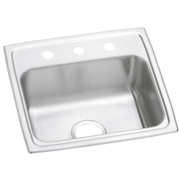 Elkay PSR19181 Celebrity Stainless Steel 19" x 18" x 7-1/8", Single Bowl Top Mount Kitchen Sink