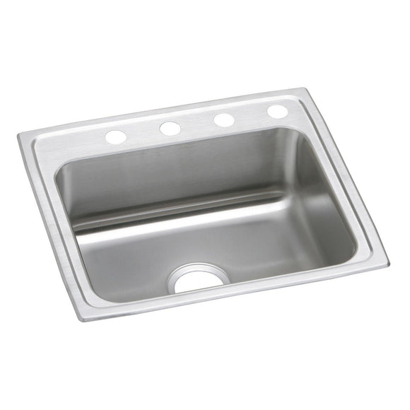 Elkay PSR22194 Celebrity Stainless Steel 22" x 19-1/2" x 7-1/8", 1-Bowl Top Mount Kitchen Sink