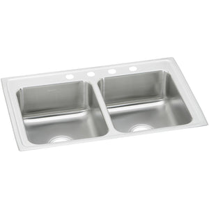 Elkay PSR33193 Celebrity Stainless Steel 33" x 19-1/2" x 7-1/8", 2-Bowl Top Mount Kitchen Sink