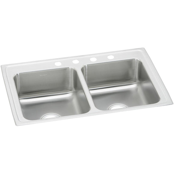 Elkay PSR33193 Celebrity Stainless Steel 33" x 19-1/2" x 7-1/8", 2-Bowl Top Mount Kitchen Sink
