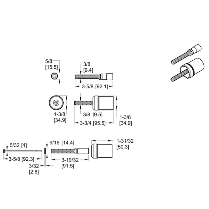 Pfister 970-0890 Shower Diverter Extension Kit for 15 Series