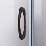 Dreamline DL-6701-22-06 Prime 33" x 74 3/4" Semi-Frameless Clear Glass Sliding Shower Enclosure in Oil Rubbed Bronze with Biscuit Base Kit