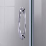 DreamLine DL-6153-01CL Prime 36" x 76 3/4"Semi-Frameless Clear Glass Sliding Shower Enclosure in Chrome with White Base and Backwalls