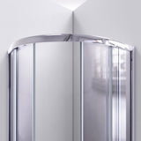 DreamLine E2703636XXQ0001 Prime 36" x 36" x 78 3/4"H Shower Enclosure, Base, and White Wall Kit in Chrome and Clear Glass
