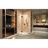 DreamLine DL-6053-22-06 Prism Lux 42" x 74 3/4" Fully Frameless Neo-Angle Shower Enclosure in Oil Rubbed Bronze with Biscuit Base