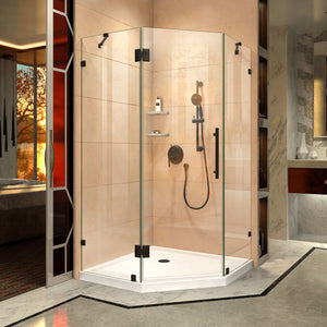 DreamLine SHEN-2240400-06 Prism Lux 40 3/8" x 72" Fully Frameless Neo-Angle Hinged Shower Enclosure in Oil Rubbed Bronze