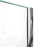 DreamLine DL-6032-01 Prism 40" x 74 3/4" Frameless Neo-Angle Pivot Shower Enclosure in Chrome with White Base Kit