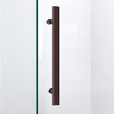 DreamLine DL-6050-22-06 Prism Lux 36" x 74 3/4" Fully Frameless Neo-Angle Shower Enclosure in Oil Rubbed Bronze with Biscuit Base