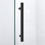 DreamLine SHEN-2238380-09 Prism Lux 38" x 72" Fully Frameless Neo-Angle Hinged Shower Enclosure in Satin Black