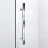 DreamLine DL-6052-01 Prism Lux 40" x 74 3/4" Fully Frameless Neo-Angle Shower Enclosure in Chrome with White Base