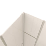 DreamLine DL-6527QC-22-04 Aqua-Q Fold 32" D x 32" W x 76 3/4" H Frameless Bi-Fold Shower Door in Brushed Nickel with Biscuit Base and Walls Kit