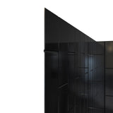 DreamLine DL-6527QC-88-04 Aqua-Q Fold 32" D x 32" W x 76 3/4" H Frameless Bi-Fold Shower Door in Brushed Nickel with Black Base and Walls Kit