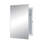 Jensen 781037 Frameless Medicine Cabinet with Mirror Door 22 x 16" and Two Shelves