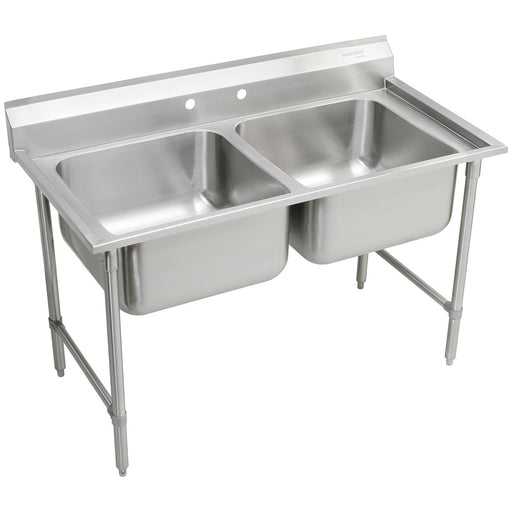 Elkay RNSF82362 Rigidbilt 47.25 x 29.75 x 12.75" Floor Mount, 2-Compartment Scullery Sink