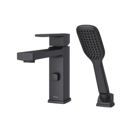Pfister RT6-2DAB Deckard Single Handle Roman Tub Trim, Handheld Shower, Black