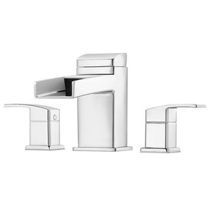 Pfister RT6-5DFC Kenzo Double Handle Waterfall Spout Roman Tub Trim in Polished Chrome
