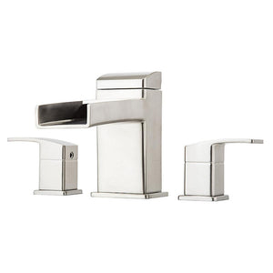 Pfister RT6-5DFK Kenzo Double Handle Waterfall Spout Roman Tub Trim in Brushed Nickel