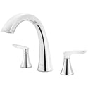 Pfister RT6-5WRC Weller Double Handle Roman Tub Trim in Polished Chrome