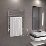 Amba RSWP-P Radiant Square Plug-In Towel Warmer with 10 Straight Bars, Polished Finish