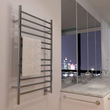 Amba RWHL-SP Radiant Large Hardwired Straight Towel Warmer with 12 Straight Bars, Polished Finish