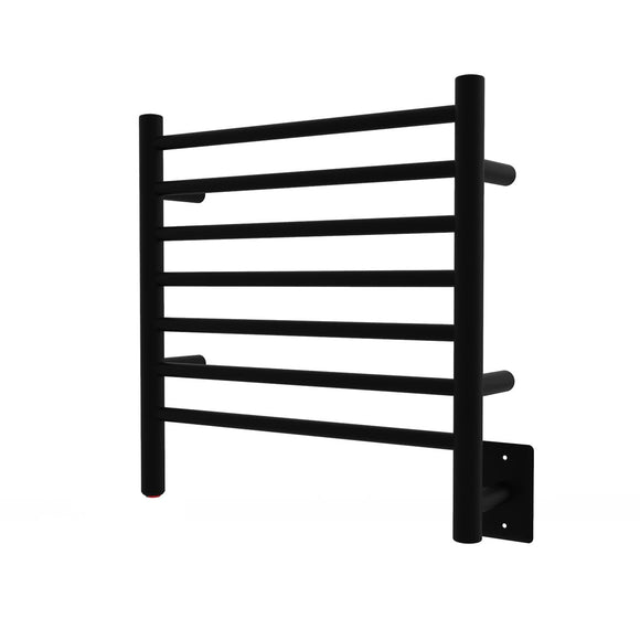 Amba RWHS-SMB Radiant Small Hardwired Towel Warmer with 7 Straight Bars, Matte Black