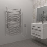 Amba RWP-CB Radiant Plug-in Towel Warmer with 10 Curved Bars, Brushed Finish
