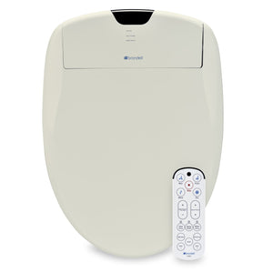 Brondell Swash 1400 Luxury Bidet Elongated Toilet Seat with Dual Nozzles Biscuit