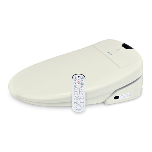 Brondell Swash 1400 Luxury Bidet Round Toilet Seat in Biscuit with Dual Nozzles