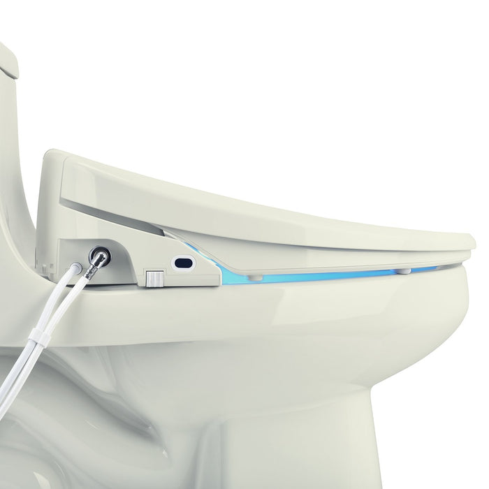 Brondell Swash 1400 Luxury Elongated Bidet Toilet Seat with Dual Nozzles, Biscuit Color, Heated - Bath4All