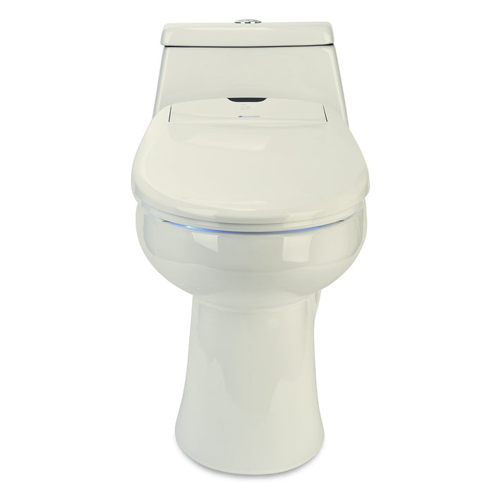 Brondell Swash 1400 Luxury Elongated Bidet Toilet Seat with Dual Nozzles, Biscuit Color, Heated - Bath4All