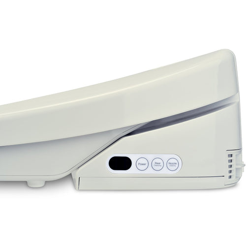 Brondell Swash 1400 Luxury Elongated Bidet Toilet Seat with Dual Nozzles, Biscuit Color, Heated - Bath4All