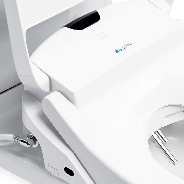 Brondell Swash 1400 Luxury Bidet Round Toilet Seat in White with Dual Nozzles - Bath4All