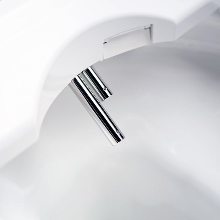 Brondell Swash 1400 Luxury Bidet Round Toilet Seat in White with Dual Nozzles - Bath4All