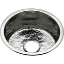 Elkay SCF16FBSH Stainless Steel 16-3/8" x 16-3/8" x 7" Dual Mount Bar Sink, Hammered Mirror