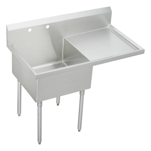 Elkay SS8124R2 Sturdibilt 49-1/2 x 27-1/2 x 14" Floor Mount, Scullery Sink, Drainboard