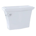 White TOTO Eco Clayton replacement toilet tank with chrome trip lever