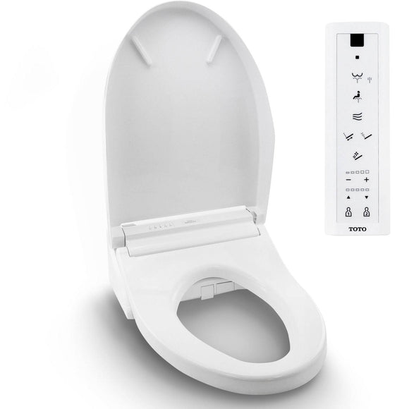 TOTO SW3084T40#01 C5 WASHLET+ Ready Electronic Bidet Toilet Seat with PREMIST and EWATER+ Wand Cleaning, Elongated, Cotton White