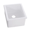 Elkay SWU1517WH Fireclay 16-3/8" x 18-7/8" x 10-1/8" Single Bowl Undermount Bar Sink White
