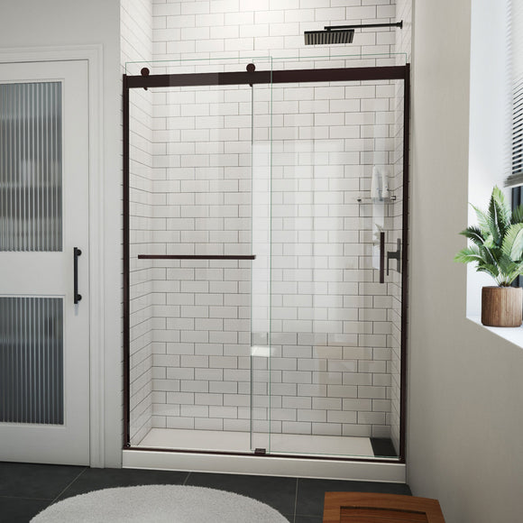DreamLine SDVH54W760VXX06 Sapphire-V Bypass Shower Door in Oil Rubbed Bronze, Clear Glass