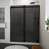 DreamLine SDVH60W760VXG06 Sapphire-V Bypass Shower Door in Oil Rubbed Bronze, Gray Glass