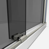 Dreamline SHDR-6360762G04 Sapphire 56-60"W x 76"H Semi-Frameless Bypass Shower Door in Brushed Nickel and Gray Glass