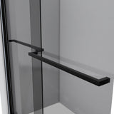 Dreamline SHDR-6360762G09 Sapphire 56-60" W x 76" H Semi-Frameless Bypass Shower Door in Satin Black and Gray Glass