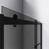Dreamline SHDR-6360602G09 Sapphire 56-60" W x 60" H Semi-Frameless Bypass Tub Door in Satin Black and Gray Glass