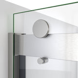 DreamLine SDVH48W760VXX04 Sapphire-V 44 - 48"W x 76"H Bypass Shower Door in Brushed Nickel and Clear Glass