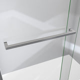 DreamLine SDVH60W760VXX04 Sapphire-V 56 - 60"W x 76"H Bypass Shower Door in Brushed Nickel and Clear Glass