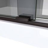 DreamLine SDVH48W760VXG06 Sapphire-V 44 - 48"W x 76"H Bypass Shower Door in Oil Rubbed Bronze and Gray Glass