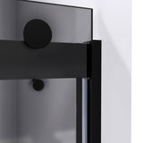 Dreamline SHDR-6348762G09 Sapphire 44-48" W x 76" H Semi-Frameless Bypass Shower Door in Satin Black and Gray Glass