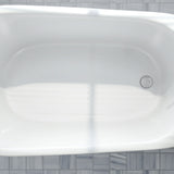 DreamLine BTSC6032WFXXF00 Seneca 60" x 32" Freestanding Single Slipper 65 Gallon Oval Bathtub in White